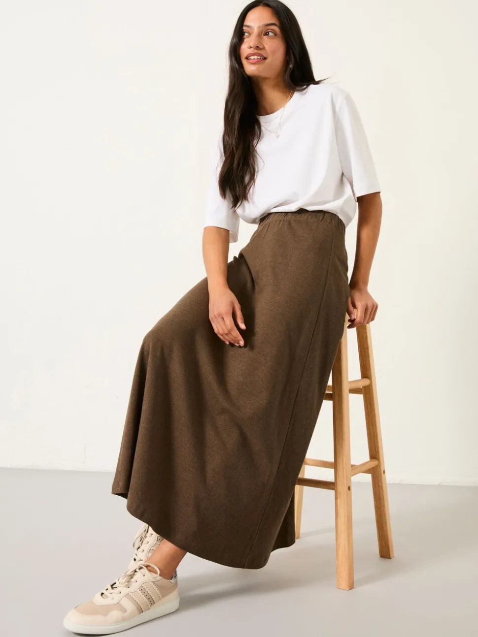 FatFace Jersey Midi-Rok