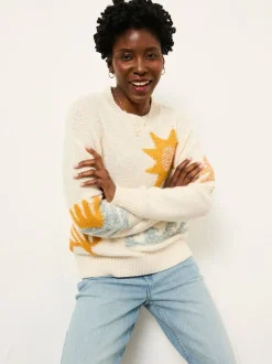 FatFace Knitted Surf Pattern Jumper
