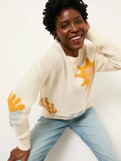 FatFace Knitted Surf Pattern Jumper