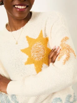 FatFace Knitted Surf Pattern Jumper
