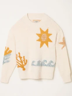 FatFace Knitted Surf Pattern Jumper