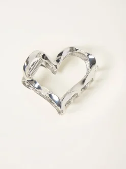 FatFace Metal Heart Claw Clip