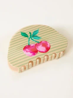 FatFace Stripe Cherry Claw Clip