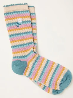 FatFace Textured Embroidered Socks