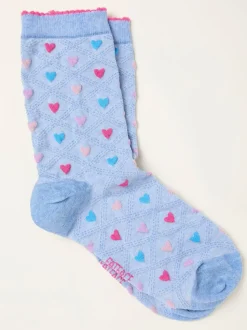 FatFace Textured Heart Socks
