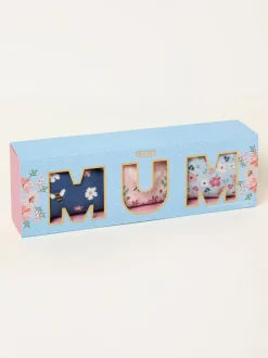 FatFace Three Pack Mum Floral Socks in Box
