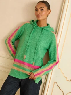 Felgroen - Love & Roses Stripe Metallic Hoodie