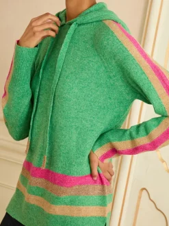 Felgroen - Love & Roses Stripe Metallic Hoodie
