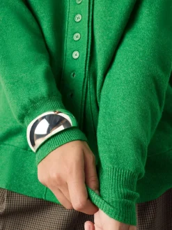 Felgroen - Superzacht V-hals vest met zakken