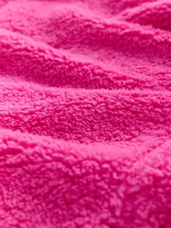 Felroze - Borg fleece met korte rits