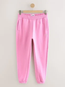 Felroze - Self. joggingbroek met boorden