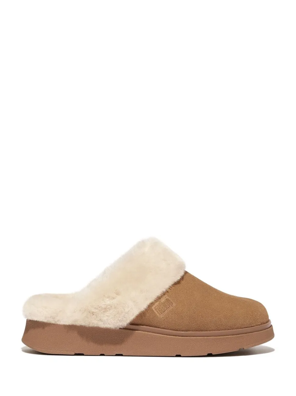FitFlop Gen-FF Shearling-Collar Suede Slippers