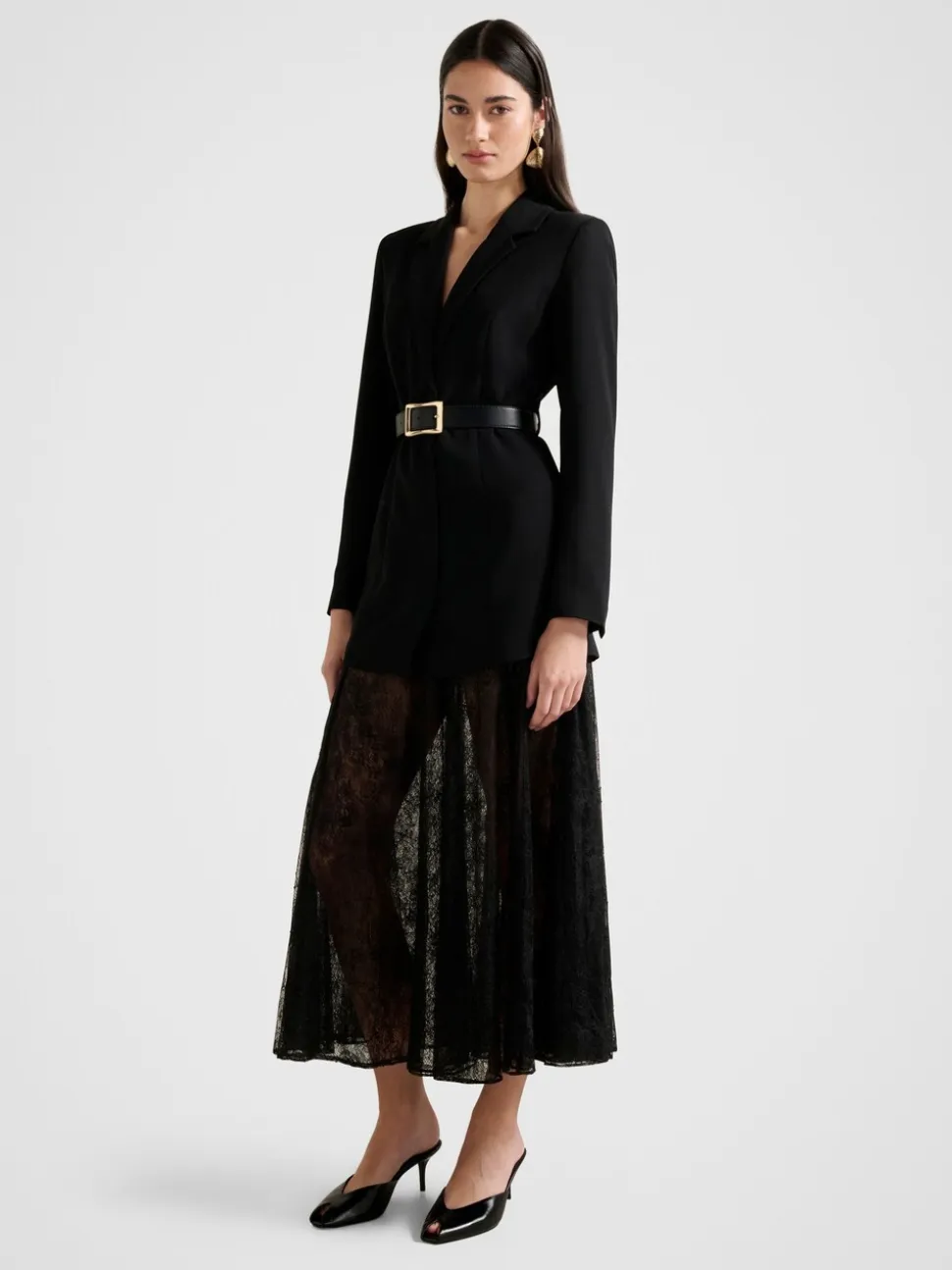 Forever New Fallon Blazer 2-In-1 Lace Dress