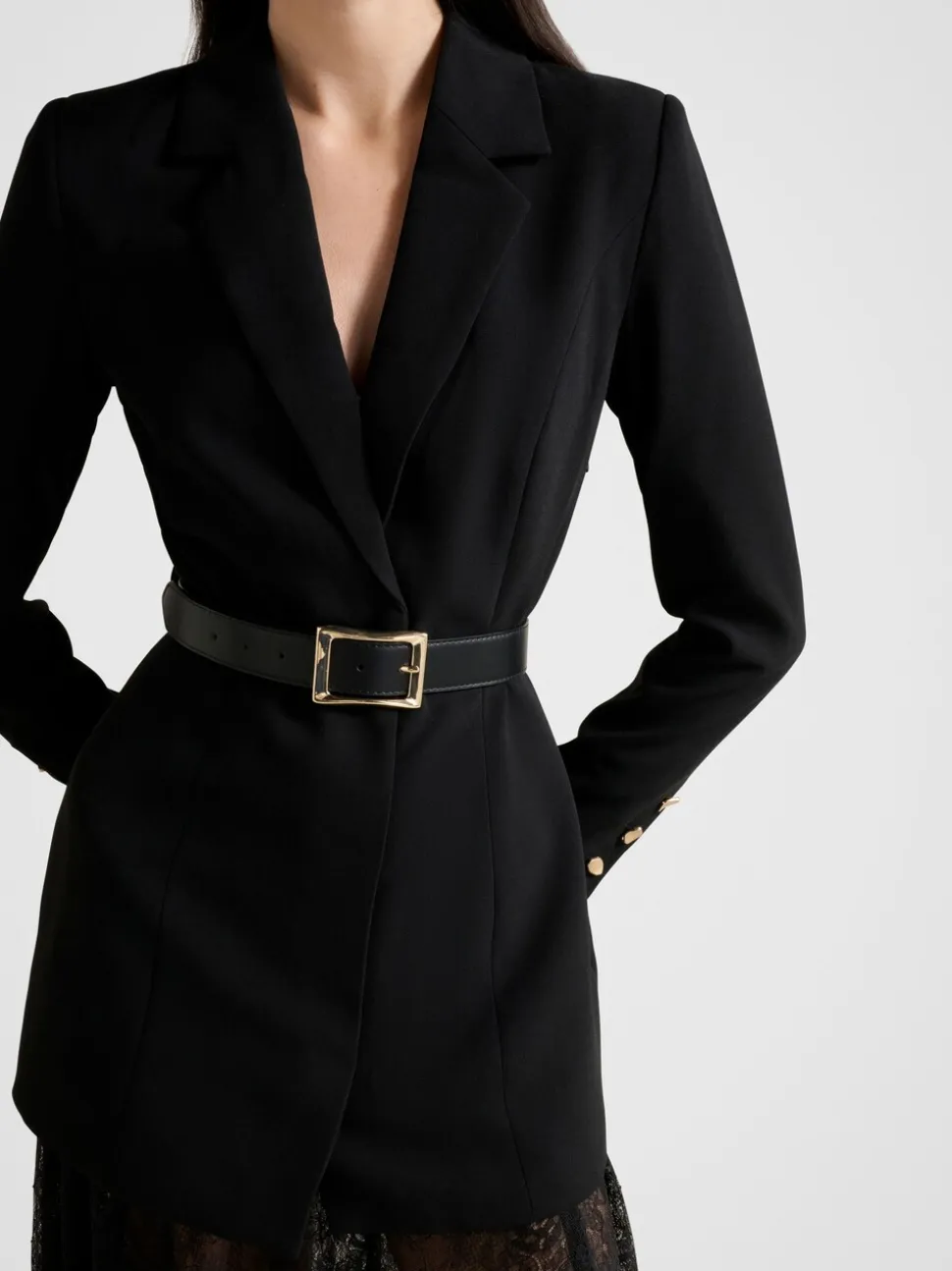 Forever New Fallon Blazer 2-In-1 Lace Dress