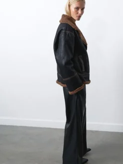French Connection Suedette Zip Up Jacket