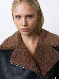 French Connection Suedette Zip Up Jacket