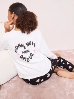 Friends Like These Bonne Nuit Heart Long Sleeve Pyjamas