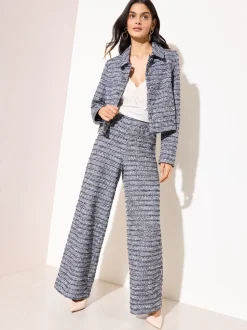Friends Like These Boucle Wide Leg Trousers