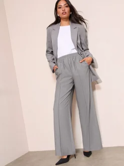 Friends Like These Elasticated Waist Pull On Tailored Trousers