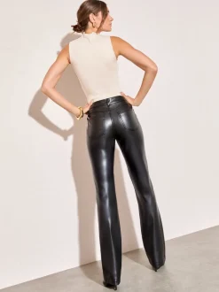 Friends Like These Faux Leather Bootcut Trousers