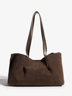Friends Like These Faux Suede Slouch Tote Bag