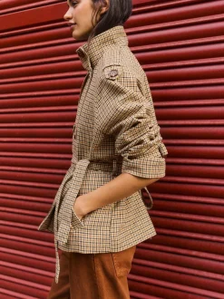 Friends Like These Funnel Neck Belted Jacket