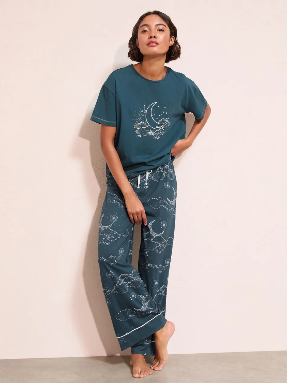 Friends Like These Moon And Starts Short Sleeve Christmas Pyjamas