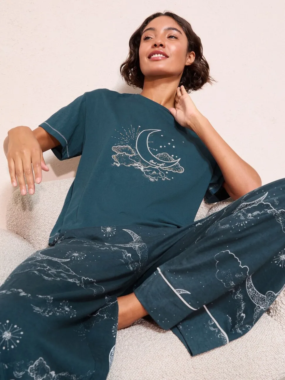 Friends Like These Moon And Starts Short Sleeve Christmas Pyjamas