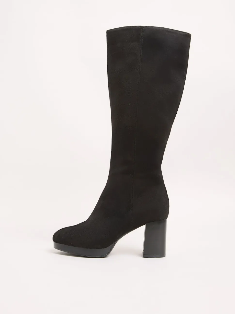 Friends Like These Platform Block Heel Knee High Faux Suede Long Boots