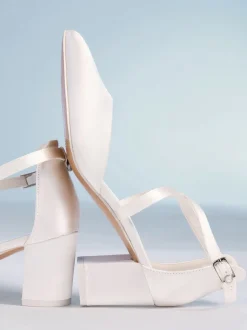 Friends Like These Satin Mid Block Heel Bridal Court Shoes
