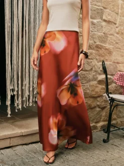Friends Like These Satin Maxi Skirt