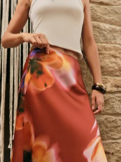Friends Like These Satin Maxi Skirt