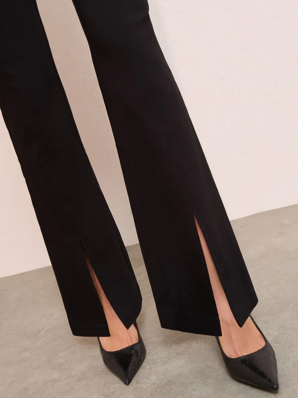 Friends Like These Sculpting Stretch Split Flare Trousers