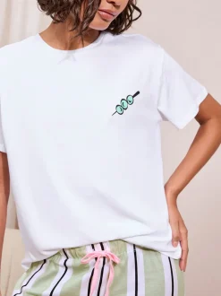 Friends Like These Stripe Martini Short Sleeve Pyjamas