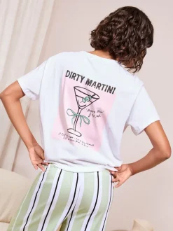 Friends Like These Stripe Martini Short Sleeve Pyjamas