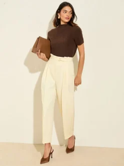 Friends Like These Tapered Belted Tailored Trousers