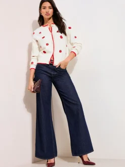 Friends Like These Tomato Embroidered Cardigan