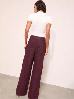 Friends Like These X Lucy Mecklenburgh Boucle Wide Leg Trousers