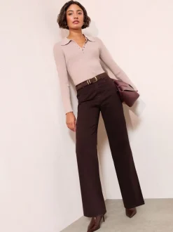 Friends Like These X Lucy Mecklenburgh Petite Relaxed Wide Leg Jeans