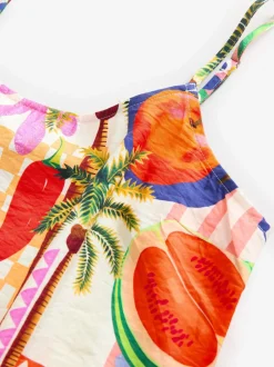 Fruitprint - Halflange zomerslipdress