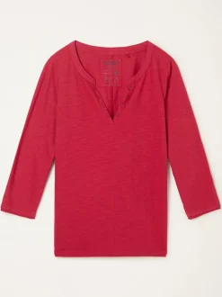 Fuchsiaroze - FatFace 3/4 Sleeve T Shirt