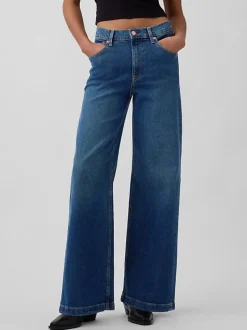 Gap Stride jeans met hoge taille en wijde pijpen