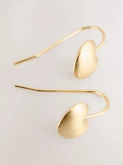Geborsteld goudkleurig - Heart Earrings