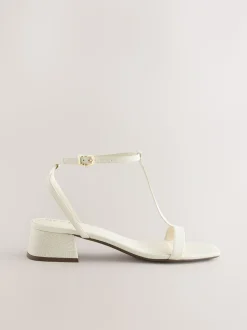 Gebroken wit - Forever Comfort® sandalen met lage blokhak en bandjes