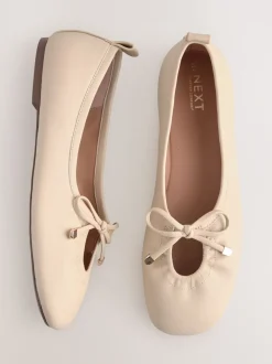 Gebroken wit - Forever Comfort® Tie Up Round Toe Ballet Flats