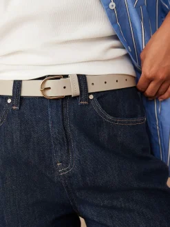 Gebroken wit - Standaard leren riem