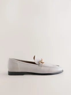 Gebroken wit - Trim Round Toe Loafers