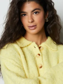Geel - Boucle Long Sleeve Polo Jumper