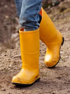 Geel - Muddy Puddles klassieke waterdichte regenlaarzen