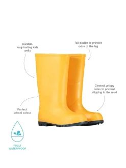 Geel - Muddy Puddles klassieke waterdichte regenlaarzen